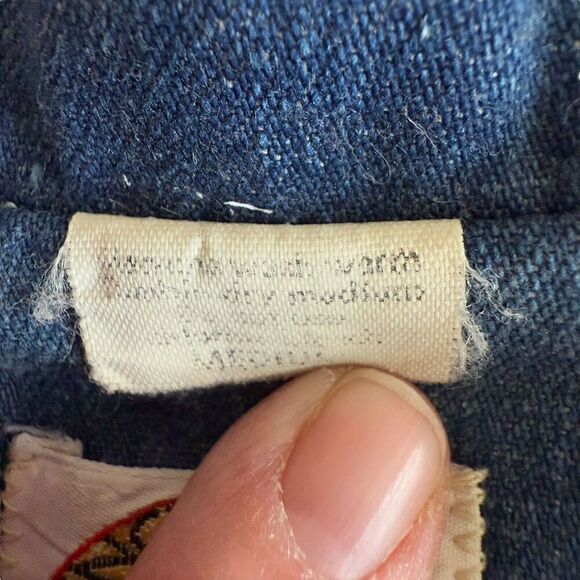 Vtg 70's Fancy Props Denim Jean Jacket Sz Medium Bohemian Hippie Groovy - Picture 4 of 8